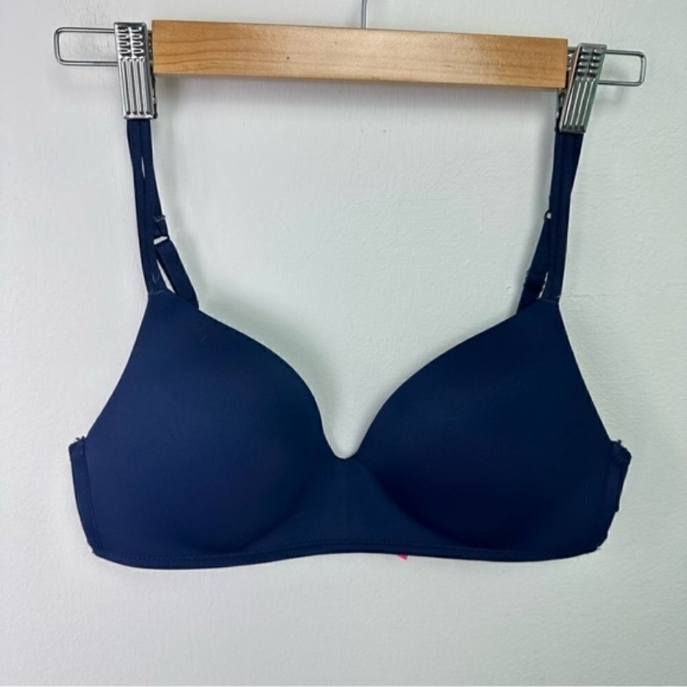 LA Senza Navy Blue Padded Wireless Strappy bra Medium